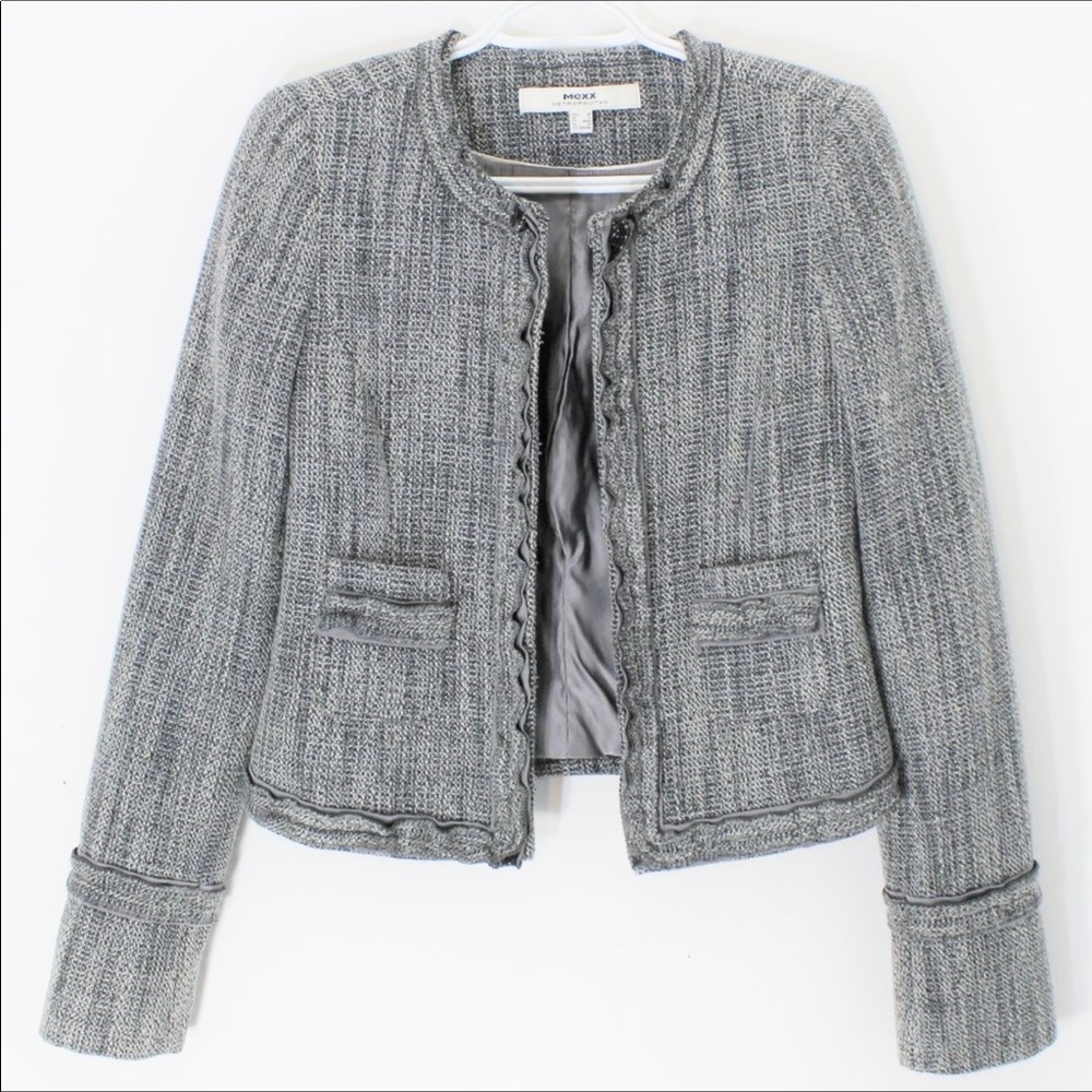 MEXX Grey Lined Cropped Blazer Jacket 10